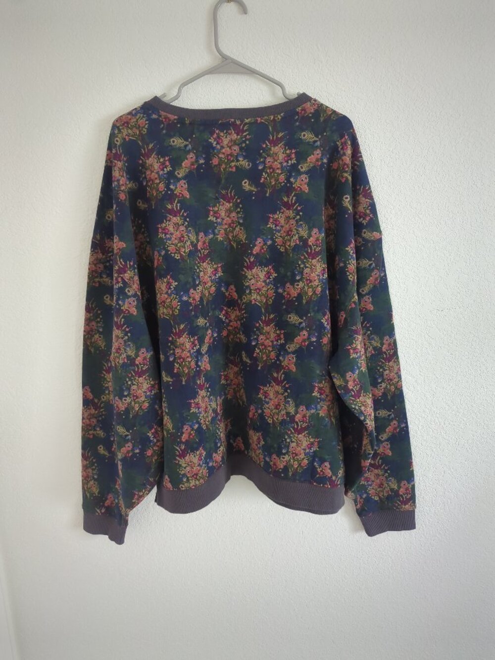 Natural Life Oversized Floral French Terry Sweatshirt L/XL - Picture 2 of 9